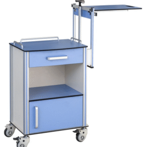 Table de chevet hospitalière avec tablette repas intégrée