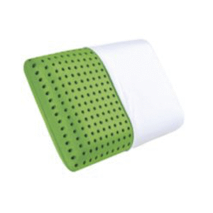 Oreiller médical en mousse perforée vert