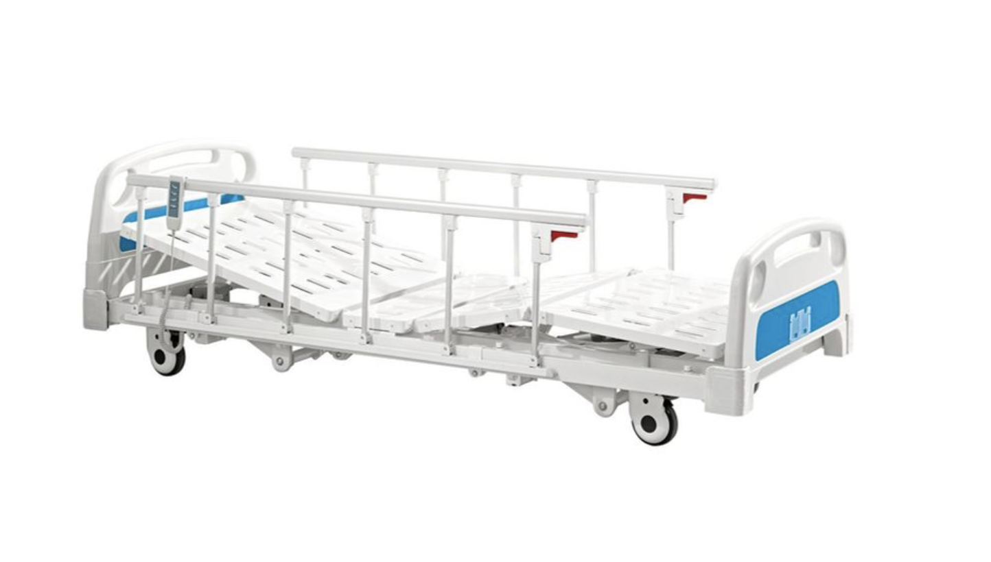 Lit d’hospitalisation électrique 3 positions avec ridelles en aluminium