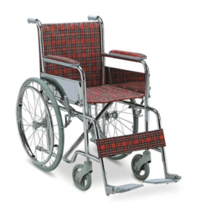 Fauteuil roulant enfant manuel – Assise tissu tartan