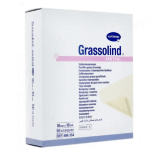 Grassolind Neutral – Compresses vaselinées 10×10 cm